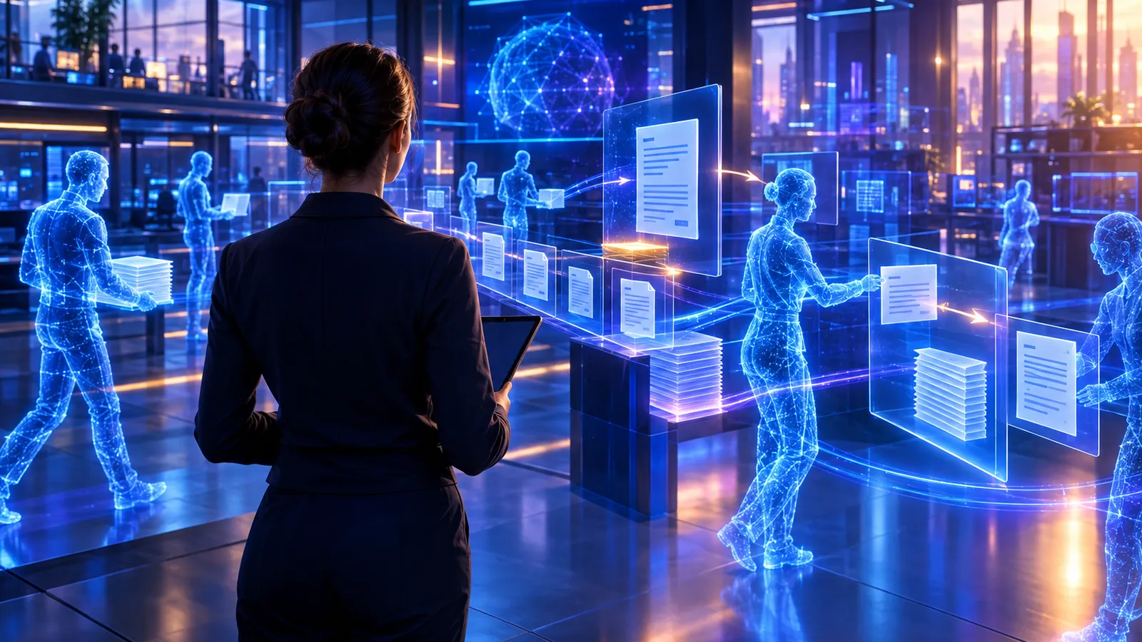 Digital coworkers orchestrated across enterprise systems