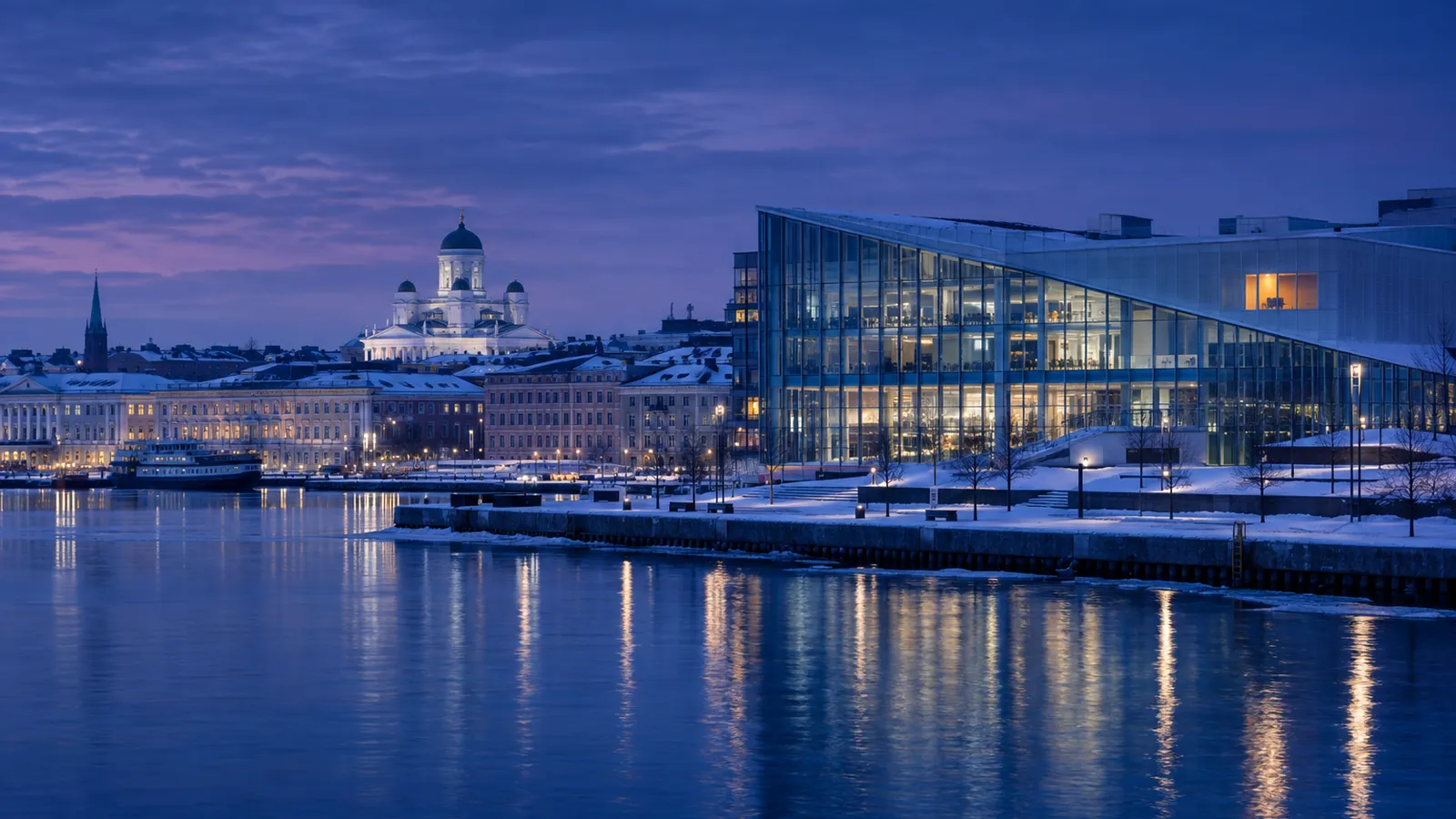 Helsinki waterfront in Nordic light